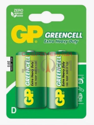Батарейка GP Greenceel D блистер 2шт